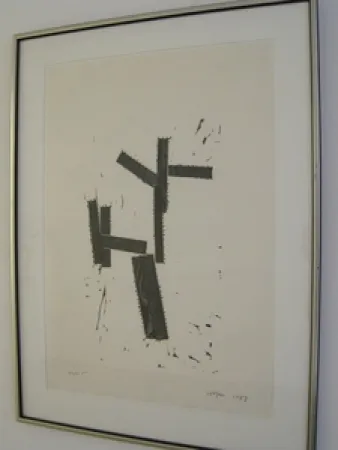 Woodcut Shapiro - Composition B