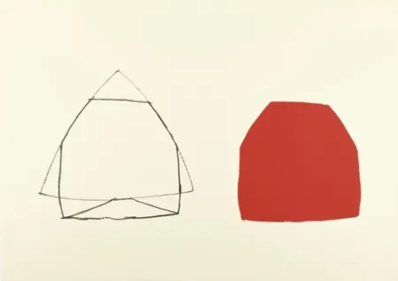 Lithograph Shapiro - Untitled (Double Red),