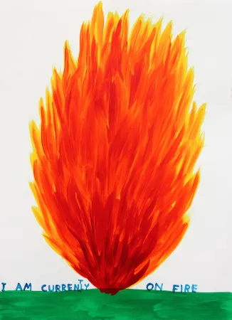 Screenprint Shrigley - I Am Currently On Fire