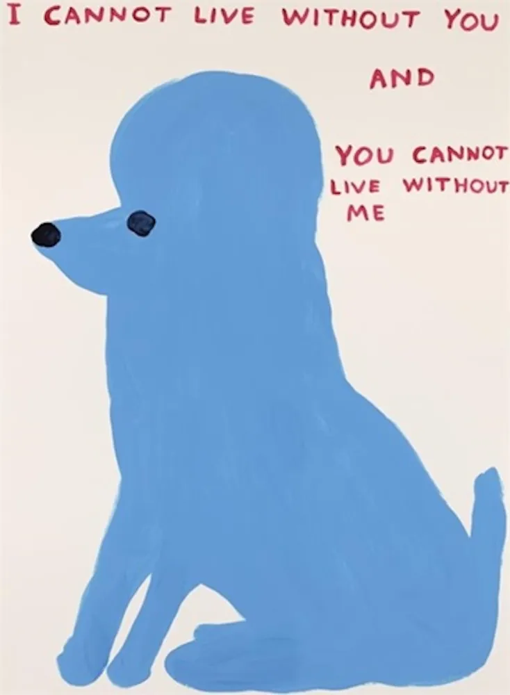 Screenprint Shrigley - I Cannot Live Without You