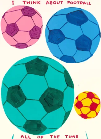 Screenprint Shrigley - I Think About Football All Of The Time AP