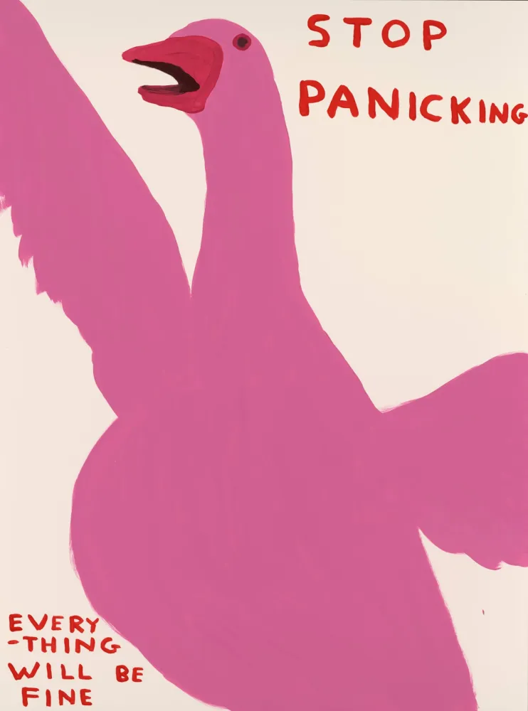 Screenprint Shrigley - Stop Panicking
