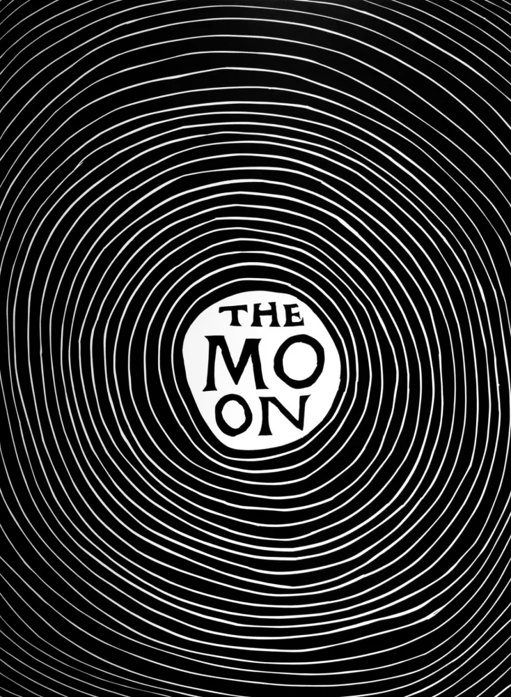 Linocut Shrigley - The Moon