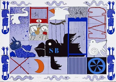 Screenprint Silvain - L'oiseau noir