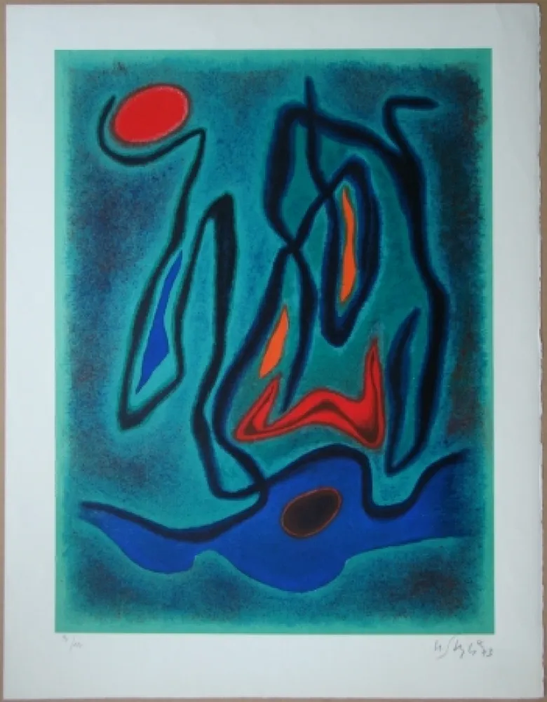 Lithograph Singier - Composition