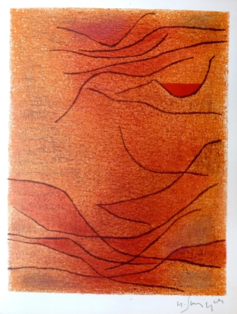 Lithograph Singier - Exposition galerie de France