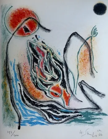 Lithograph Singier - Exposition galerie de France 66