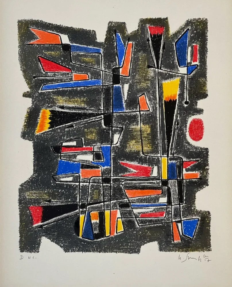 Lithograph Singier - La Patriette de Gonzalve 