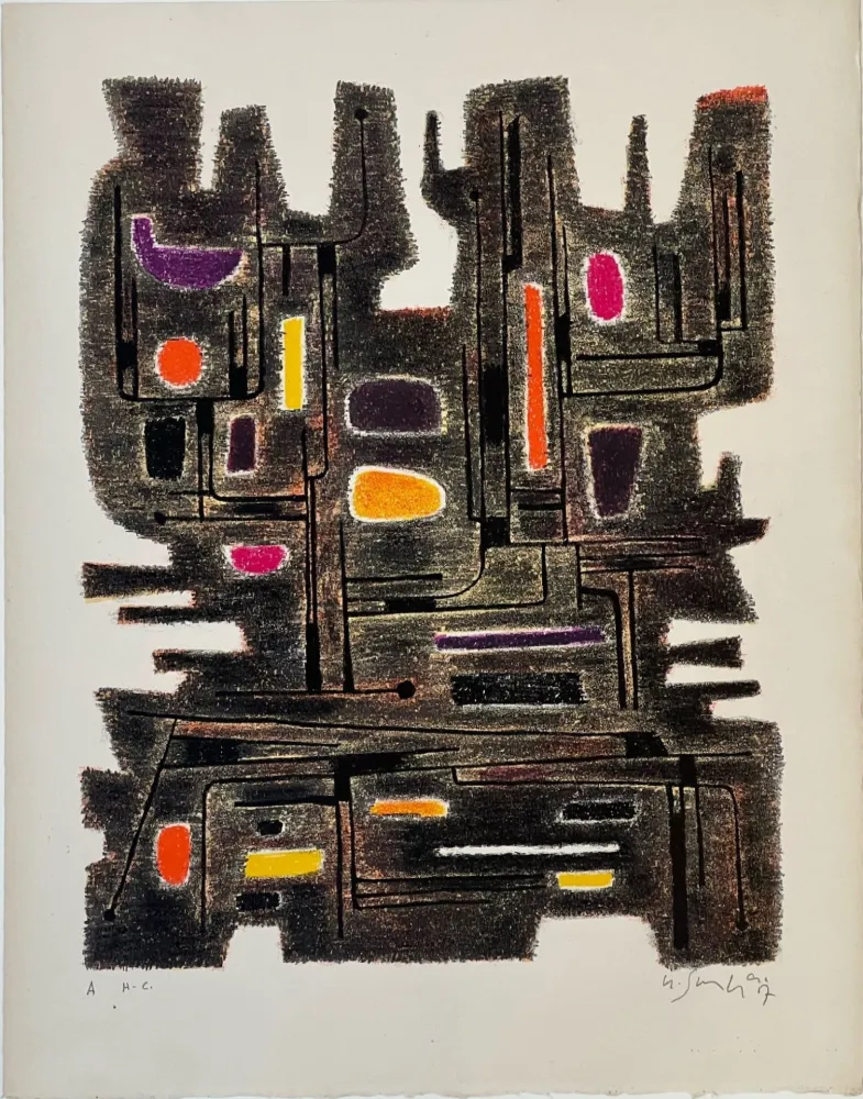 Lithograph Singier - L'Ancêtre 