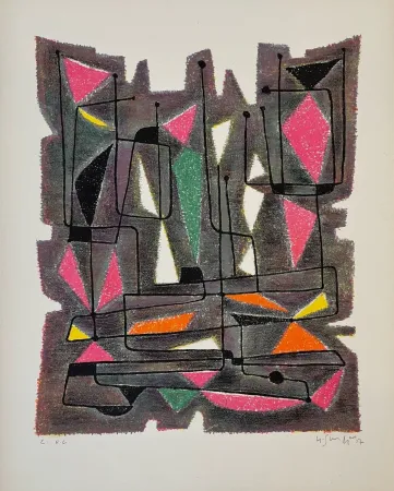 Lithograph Singier - Le Fureur de Nicolas de Bocagne 