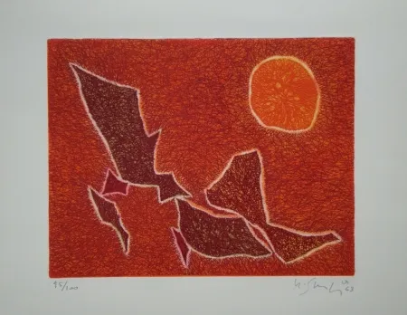 Etching And Aquatint Singier - Migration Solaire