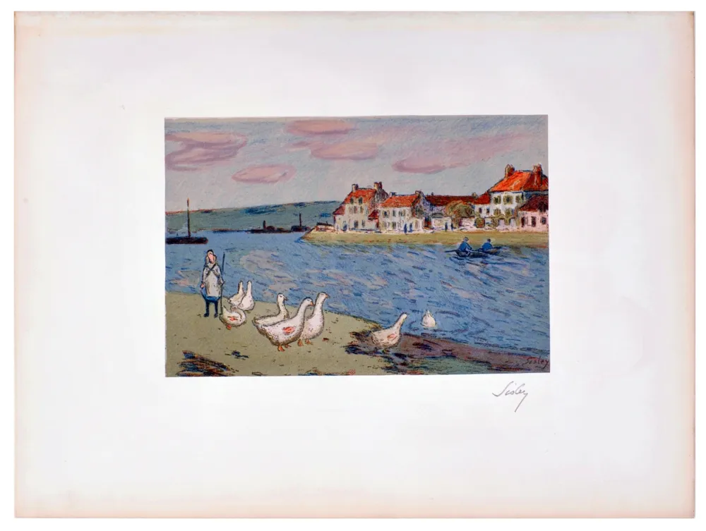 Lithograph Sisley - Bords de Rivières