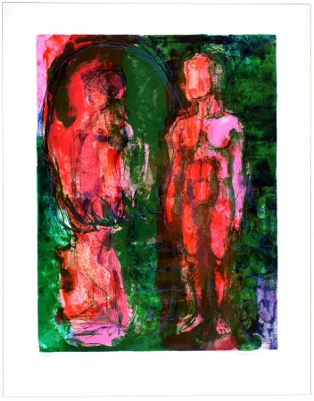 Lithograph Siversten - Figure et faune 