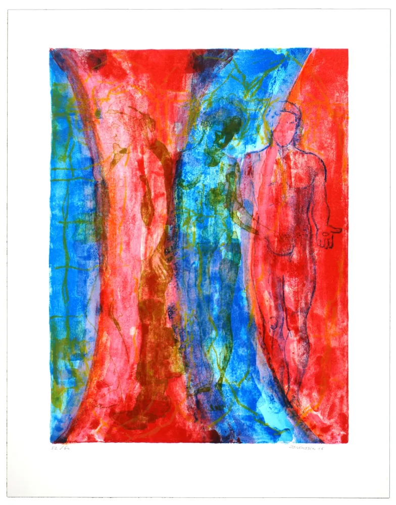 Lithograph Siversten - The flood