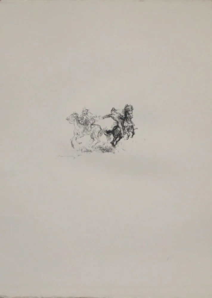 Lithograph Slevogt - Die feindlichen Brüder 