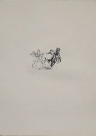 Lithograph Slevogt - Die feindlichen Brüder 