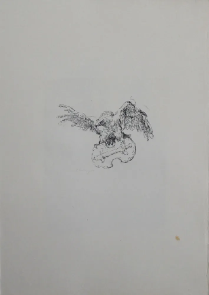 Lithograph Slevogt - Schlussvignette 