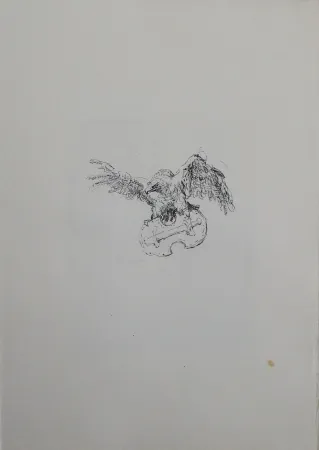 Lithograph Slevogt - Schlussvignette 