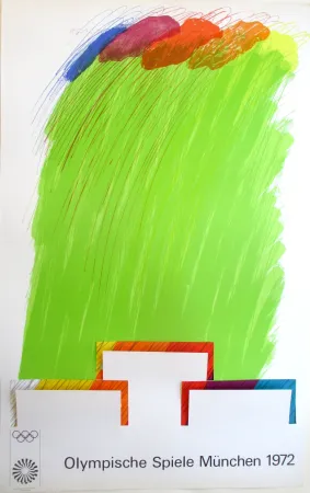 Lithograph Smith - OL 1972, original colourlithograph on a double sheets with cut-outs