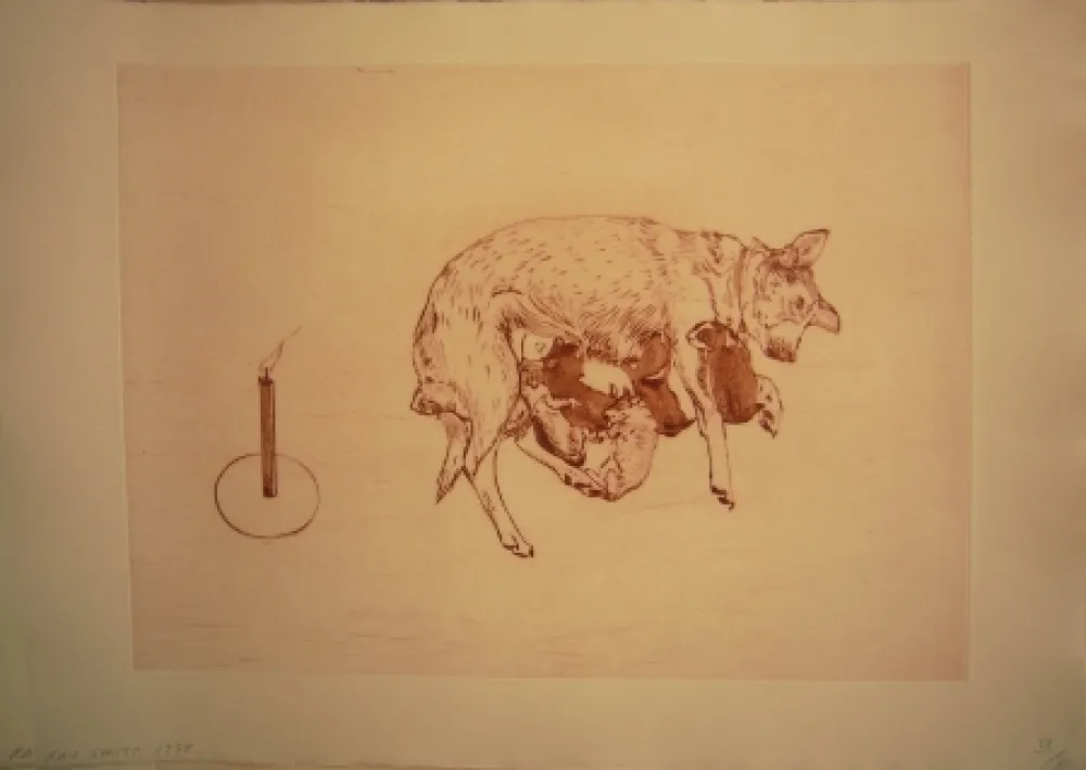 Etching And Aquatint Smith -  Perros de piedra I B