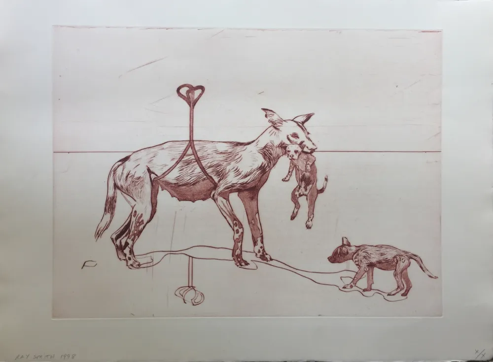 Etching And Aquatint Smith - Perros de piedra I C