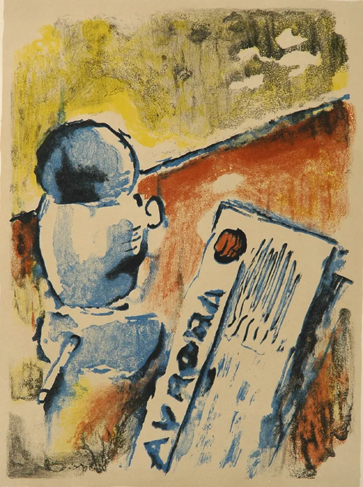 Lithograph Soffici - Caffè