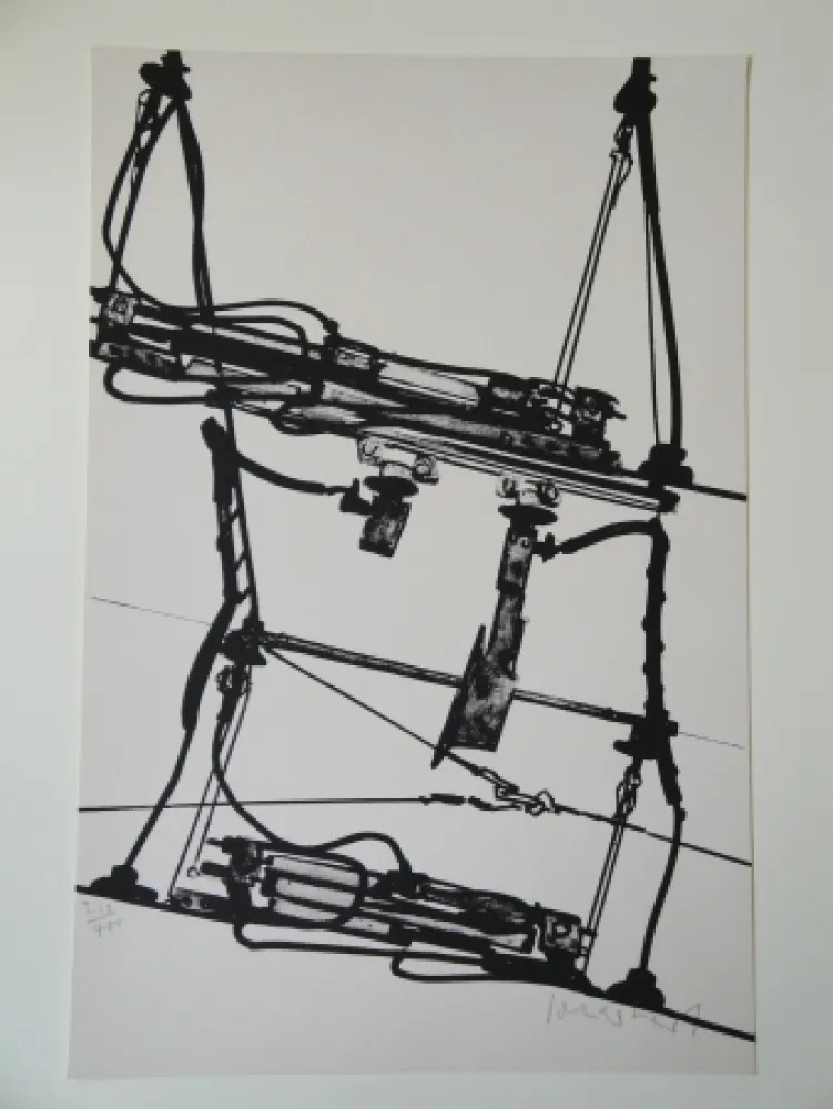 Lithograph Sonderborg - Tram de Bâle