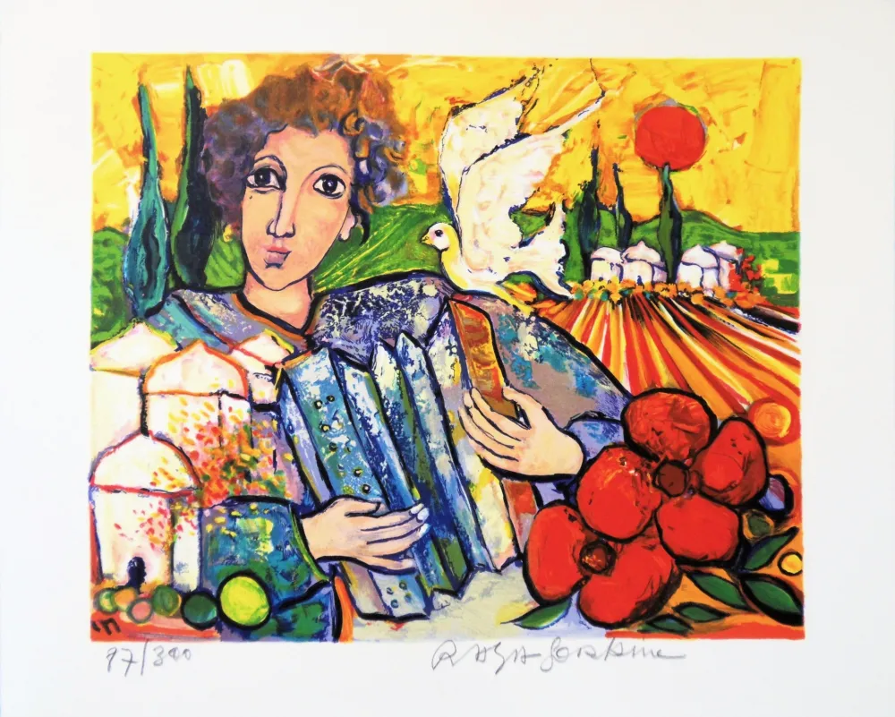 Lithograph Sorkine - Colombe de la Paix