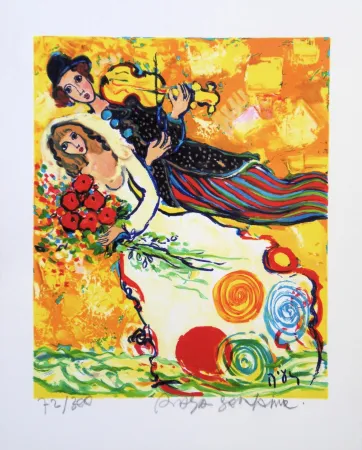 Lithograph Sorkine -  Mariage au violon