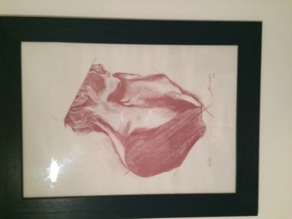 Lithograph Sosno - Buste de femme