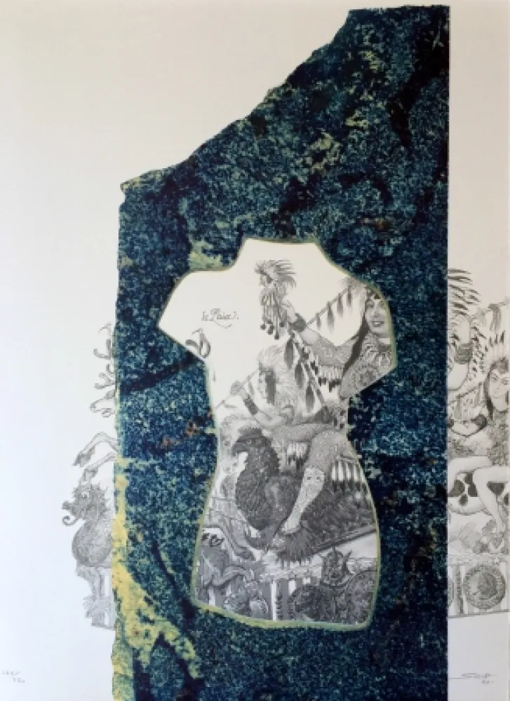 Lithograph Sosno - La liberté Carnaval de Nice