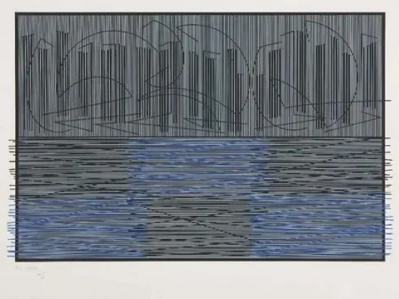 Screenprint Soto - Escritura compuesta, 1974