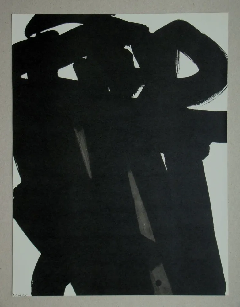Lithograph Soulages (After) - Gouache, 1966