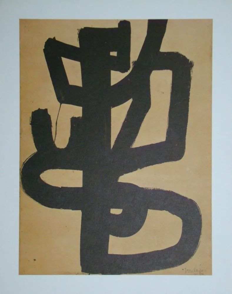 Lithograph Soulages (After) - Peinture sur papier - 1947