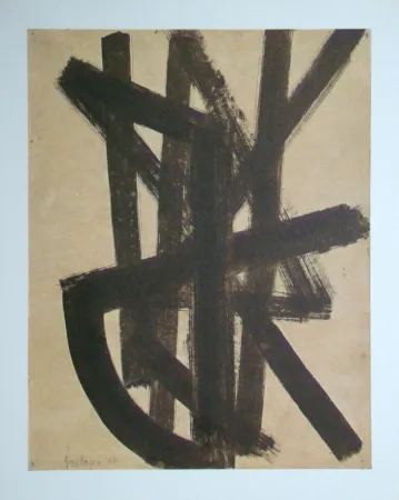Lithograph Soulages (After) - Peinture sur papier - 1948