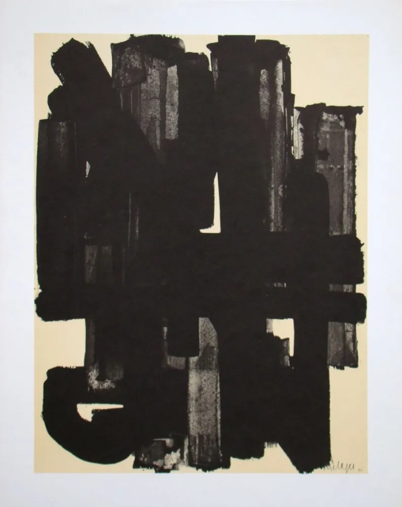 Lithograph Soulages (After) - Peinture sur papier - 1953