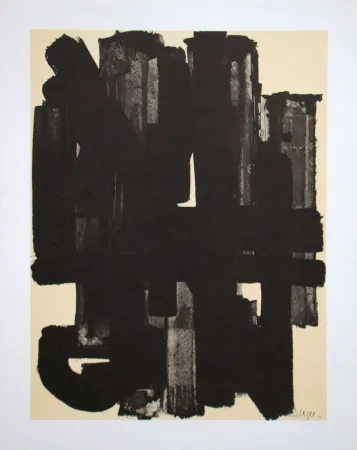 Lithograph Soulages (After) - Peinture sur papier - 1953