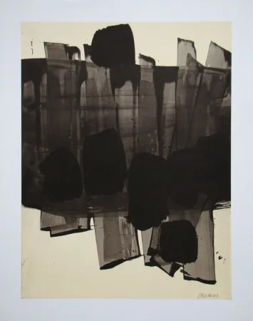 Lithograph Soulages (After) - Peinture sur papier - 1959