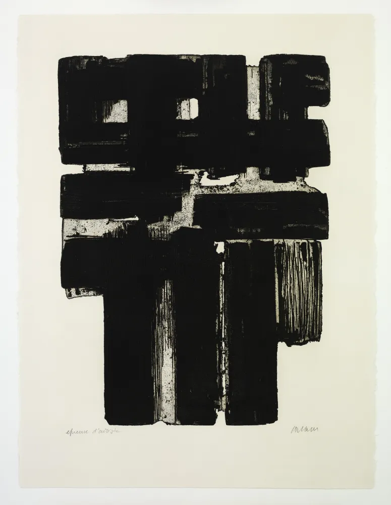 Engraving Soulages - Eau Forte 10 b