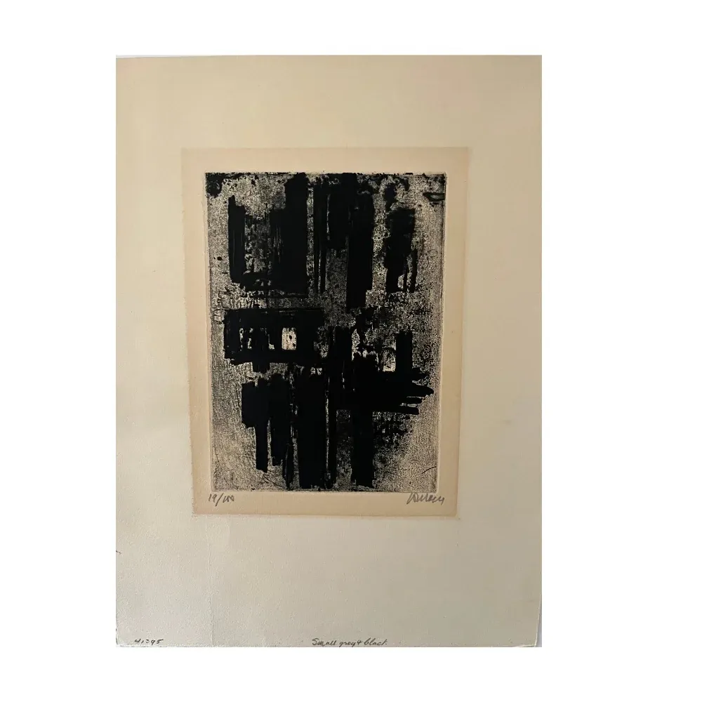 Lithograph Soulages - Eau-Forte IV (1957) 