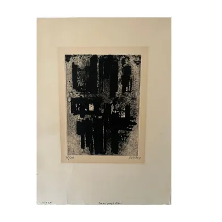 Lithograph Soulages - Eau-Forte IV (1957) 