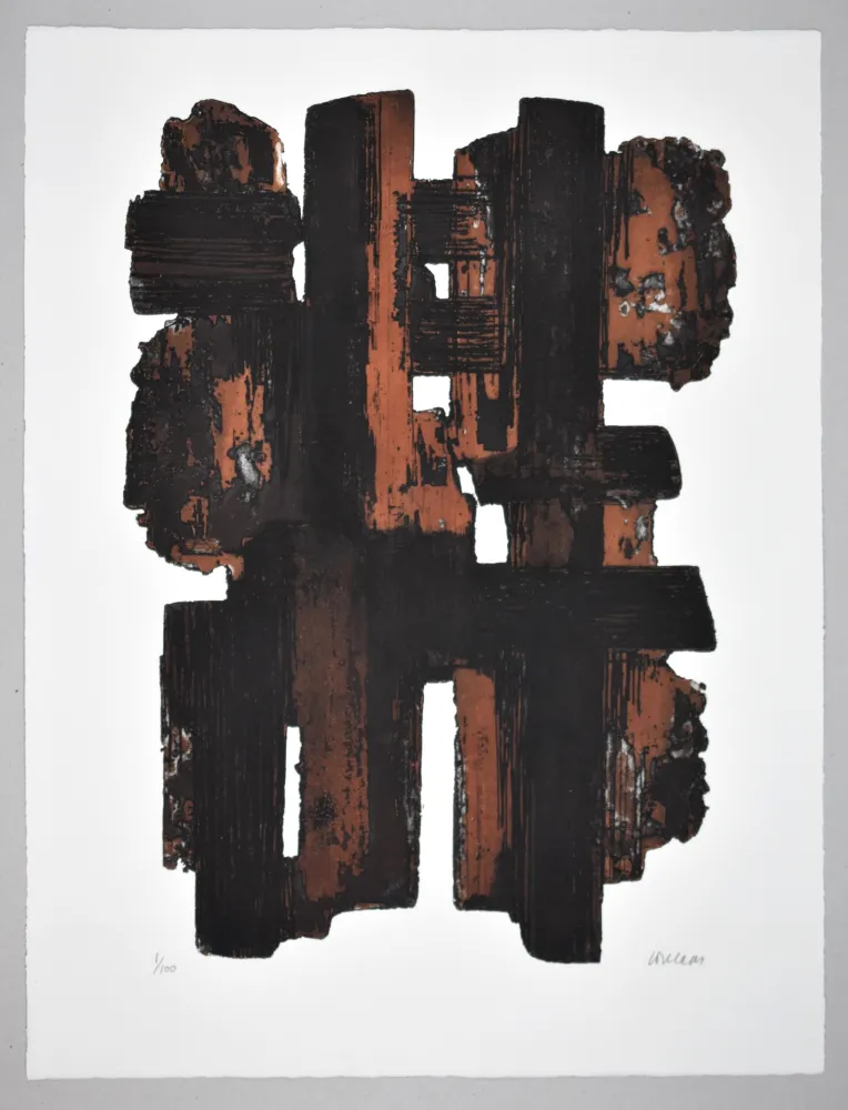 Engraving Soulages - EAU FORTE IX