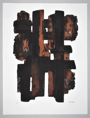 Engraving Soulages - EAU FORTE IX