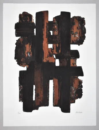 Engraving Soulages - EAU FORTE IX