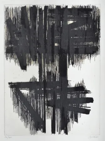 Engraving Soulages - Eau-forte n° VI