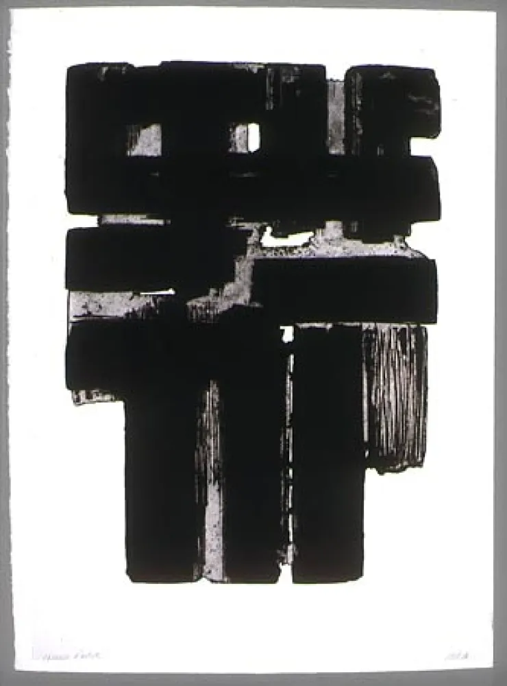Etching And Aquatint Soulages - Eau forte n° X b