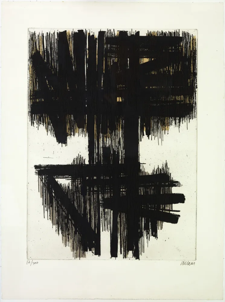 Engraving Soulages - Eau forte originale 6