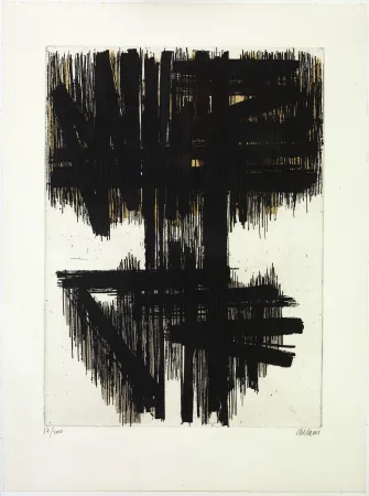 Engraving Soulages - Eau forte originale 6