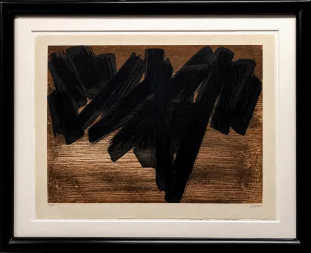 Etching And Aquatint Soulages - Eau-forte V