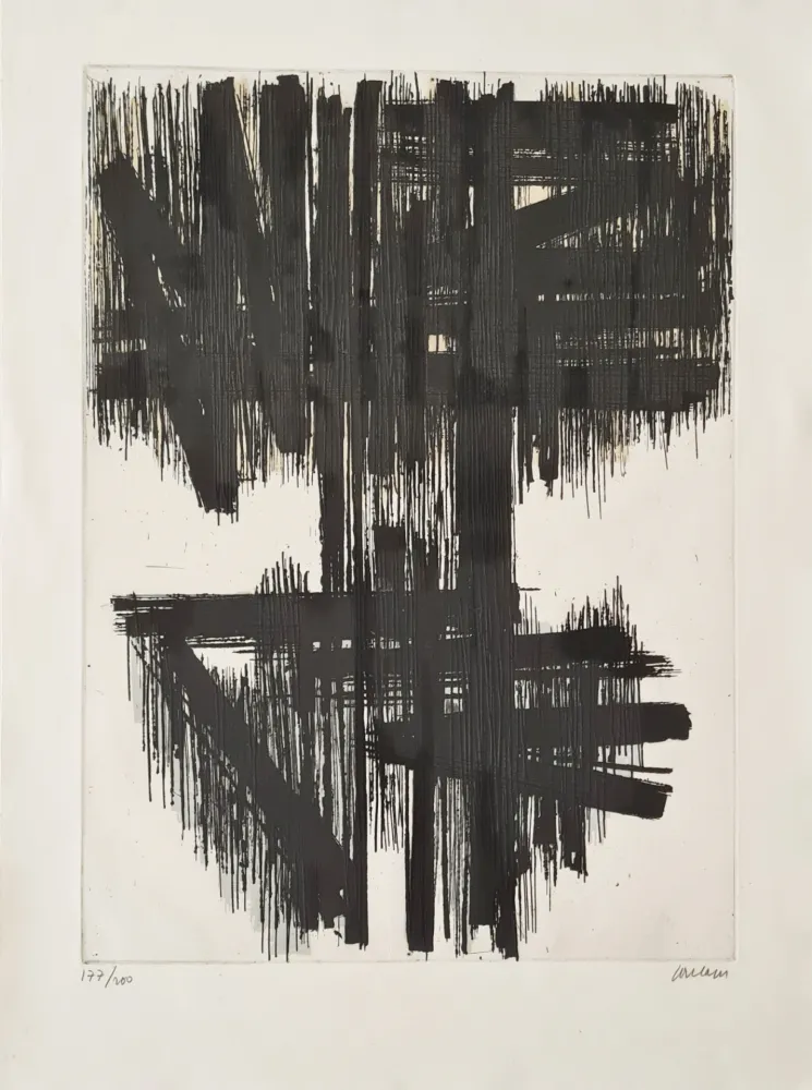 Engraving Soulages - Eau-forte VI 